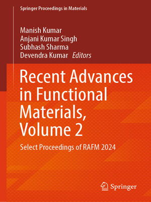 cover image of Recent Advances in Functional Materials, Volume 2